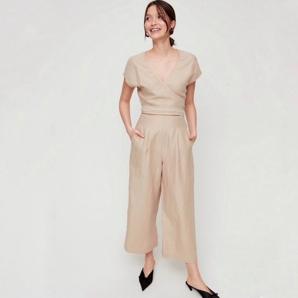 ARITZIA Wilfred Cairo Brax Linen Jumpsuit US 0 - Picture 5 of 11